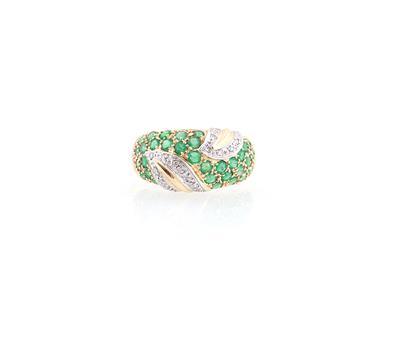 Achtkantdiamant Smaragd Ring - Jewellery