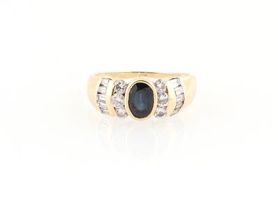 Diamant Saphir Ring - Klenoty