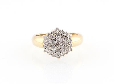 Brillantring zus. ca. 0,90 ct - Klenoty