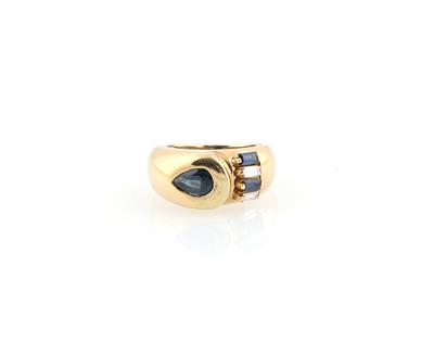 Diamant Saphir Ring - Gioielli