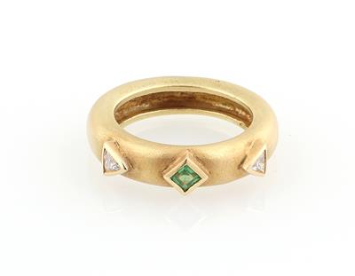 Diamant Tsavorit Ring - Gioielli