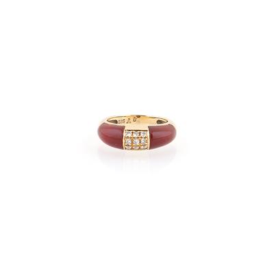 Achtkantdiamant Karneol Ring - Schmuck