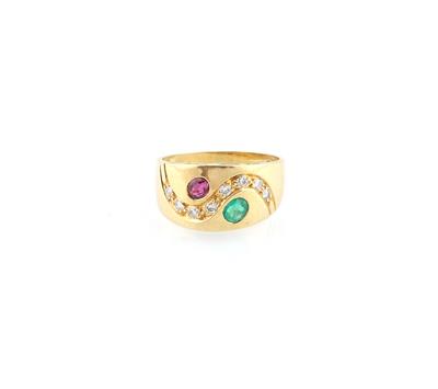 Brillant Farbstein Ring - Jewellery