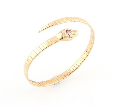 Diamant Rubin Armreif Schlange - Jewellery