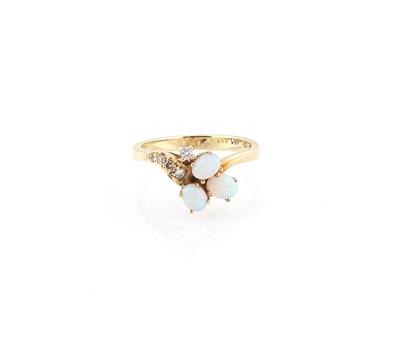Diamant Opal Ring - Klenoty