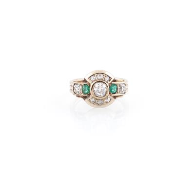 Altschliffdiamant Smaragd Ring - Exclusive diamonds and gems