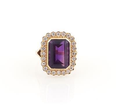 Brillant Amethyst Ring - Schmuck