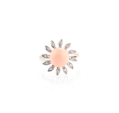 Diamant Korallen Ring - Jewellery