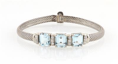 Aquamarin Brillant Armband - Jewellery