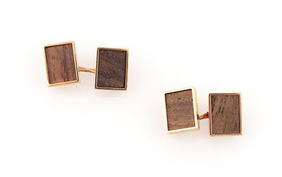 Manschettenknöpfe mit Holzeinlage - Jewellery