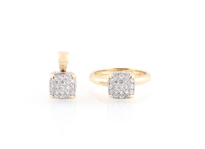 Brillant Garnitur zus. ca. 2 ct - Jewellery