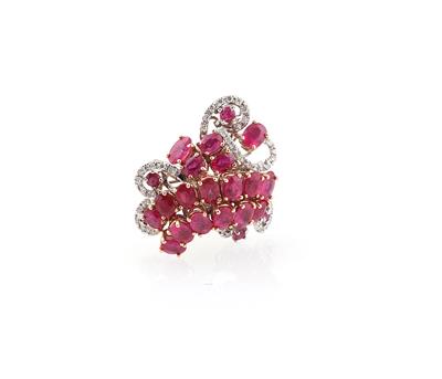 Brillant Rubin Ring - Schmuck