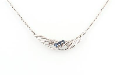 Diamant Saphir Collier - Klenoty