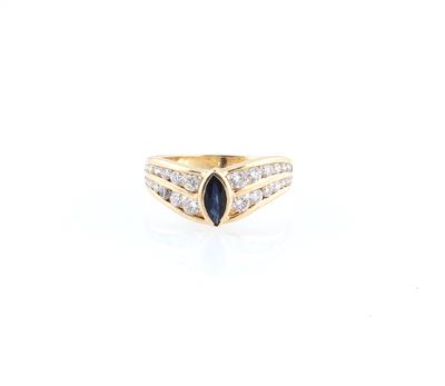 Brillant Saphir Ring - Klenoty