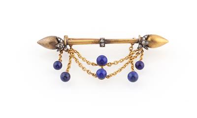 Diamant Lapislazuli Brosche - Jewellery