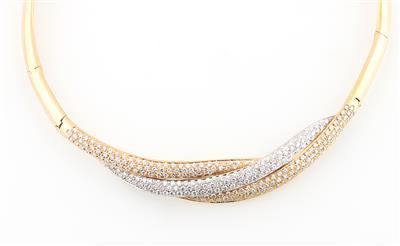 Brillantcollier zus. ca. 3,60 ct - Gioielli