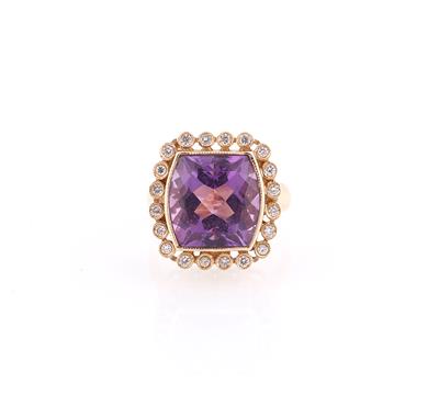 Brillant Amethyst Damenring - Jewellery