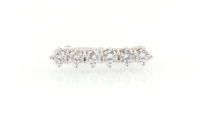 Brillant Kulturperlenclip zus. ca. 0,70 ct - Klenoty