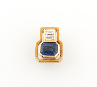 Diamant Saphir Anhänger - Gioielli
