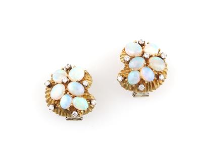 Brillant Opalohrclips - Jewellery