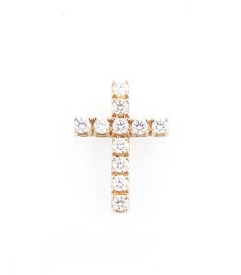 Brillantanhänger Kreuz zus. ca. 0,60 ct - Gioielli