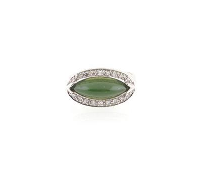 Diamant Nephrit Ring - Jewellery