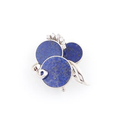 Brillant Lapislazuli Brosche - Schmuck