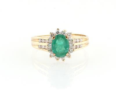 Brillant Smaragd Ring - Klenoty