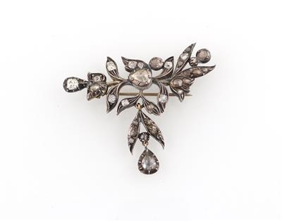 Diamantbrosche zus. ca. 2 ct - Jewellery