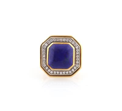 Brillant Lapislazuli Ring - Klenoty