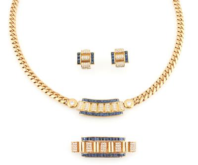 Brillant Saphir Garnitur - Jewellery