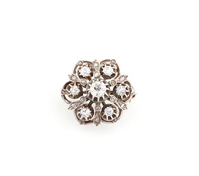 Diamantbrosche zus. ca.1 ct - Schmuck