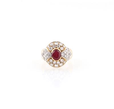 Brillant Rubin Ring - Schmuck