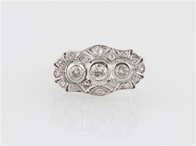 Altschliffdiamant Ring zus. ca. 1,10 ct - Gioielli