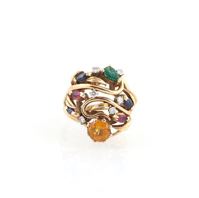 Brillant Farbstein Ring - Jewellery