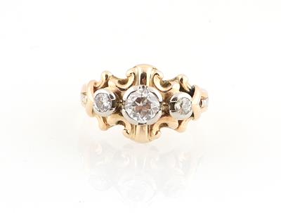 Altschliffdiamant Ring zus. ca. 0,60 ct - Klenoty