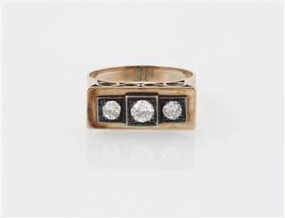 Altschliffdiamant Ring zus. ca. 0,50 ct - Klenoty