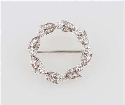 Diamantbrosche zus. ca. 1,20 ct - Klenoty