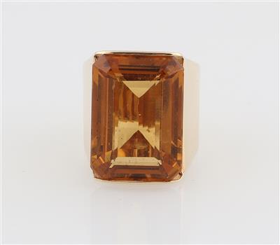 Citrinring ca. 18 ct - Klenoty