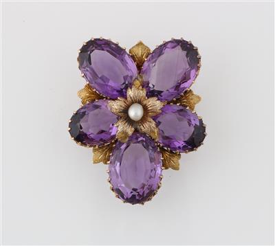 Amethystbrosche Veilchen - Jewellery