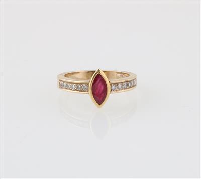 Brillant Rubin Ring - Gioielli