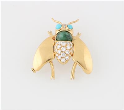 Brillantbrosche Fliege zus. ca. 1,30 ct - Jewellery