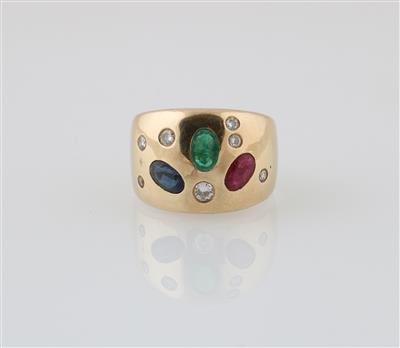 Brillant Farbstein Ring - Schmuck