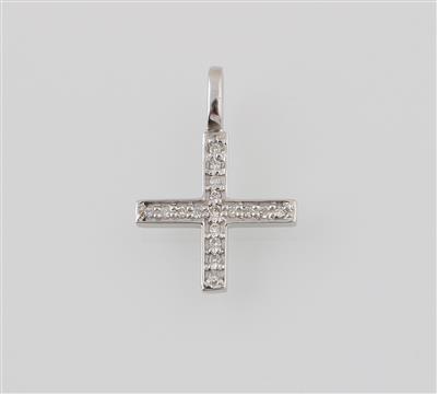 Brillant Kreuzanhänger zus. ca. 0,10 ct - Schmuck