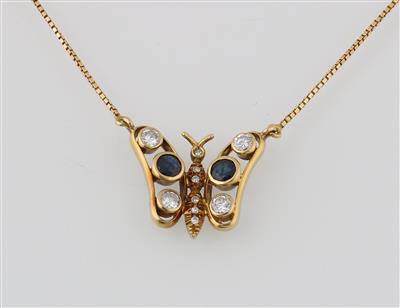 Brillant Saphircollier Schmetterling - Jewellery