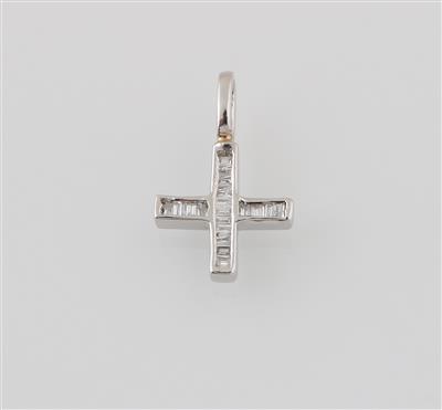 Diamant Kreuzanhänger zus. ca. 0,15 ct - Gioielli