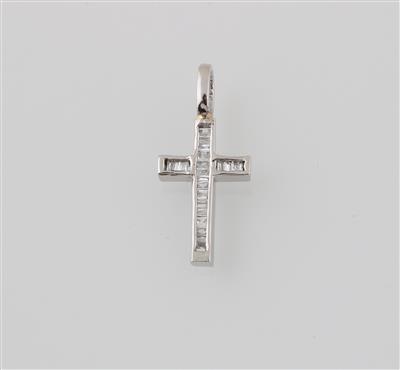 Diamant Kreuzanhänger zus. ca. 0,18 ct - Gioielli