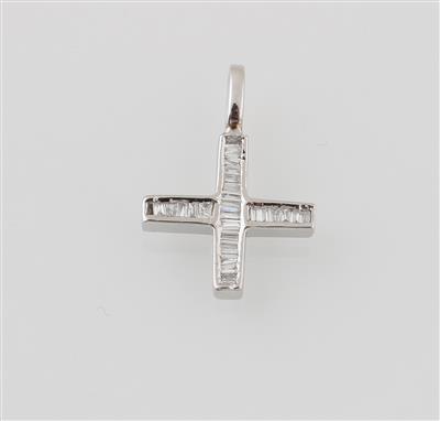 Diamant Kreuzanhänger zus. ca. 0,20 ct - Gioielli