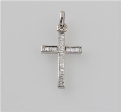 Diamant Kreuzanhänger zus. ca. 0,30 ct - Klenoty