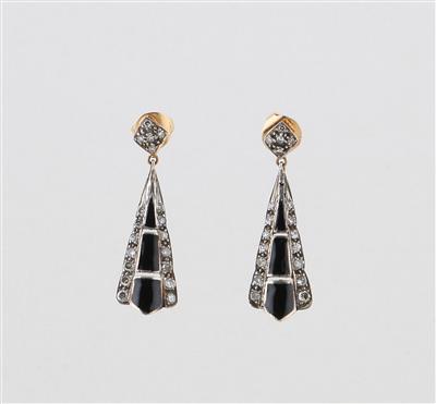 Achtkantdiamant Ohrsteckgehänge zus. ca. 0,40 ct - Jewellery